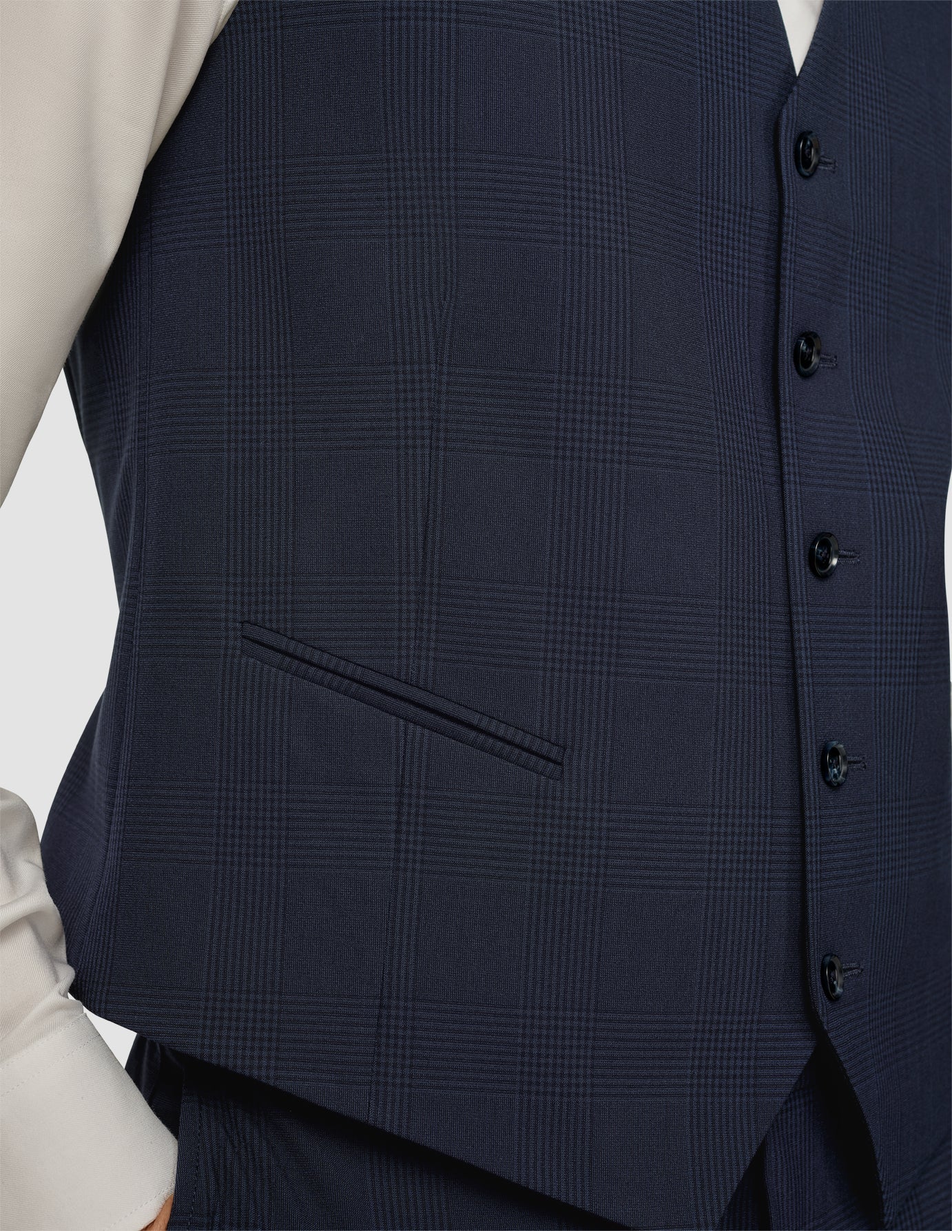 Essential Vest Dark Blue Check